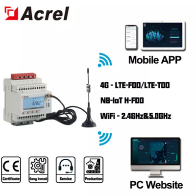 Acrel ADW300 Three Phase Wireless Energy Meter With Smart Phone App Din Rail Wifi Meter For Towers
